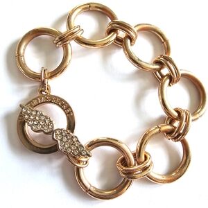 Victoria's Secret bracelet wing toggle rose gold tone charm y2k angel
